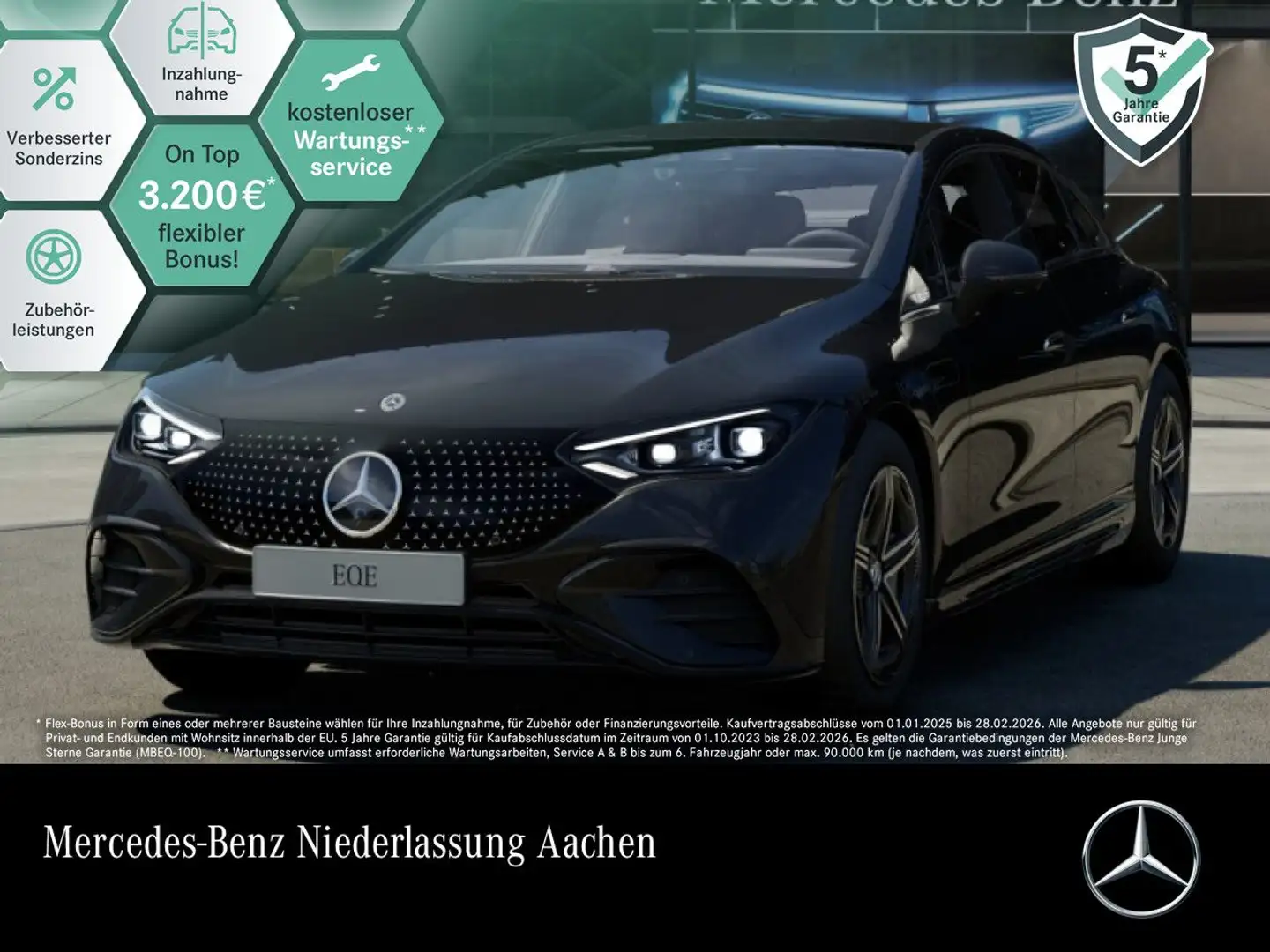 Mercedes-Benz EQE 350 AMG Burmester 3D Fahrass 360° Airmat Night Schwarz - 1