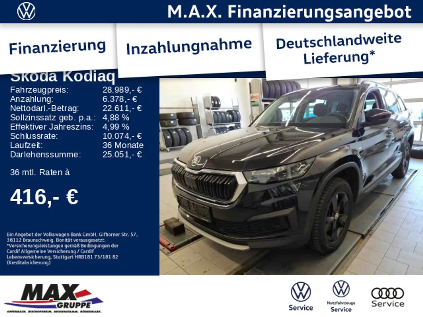 Skoda Kodiaq 2.0 TDI DSG AMBITION MATRIX LED+KAMERA+VC Schwarz - 1