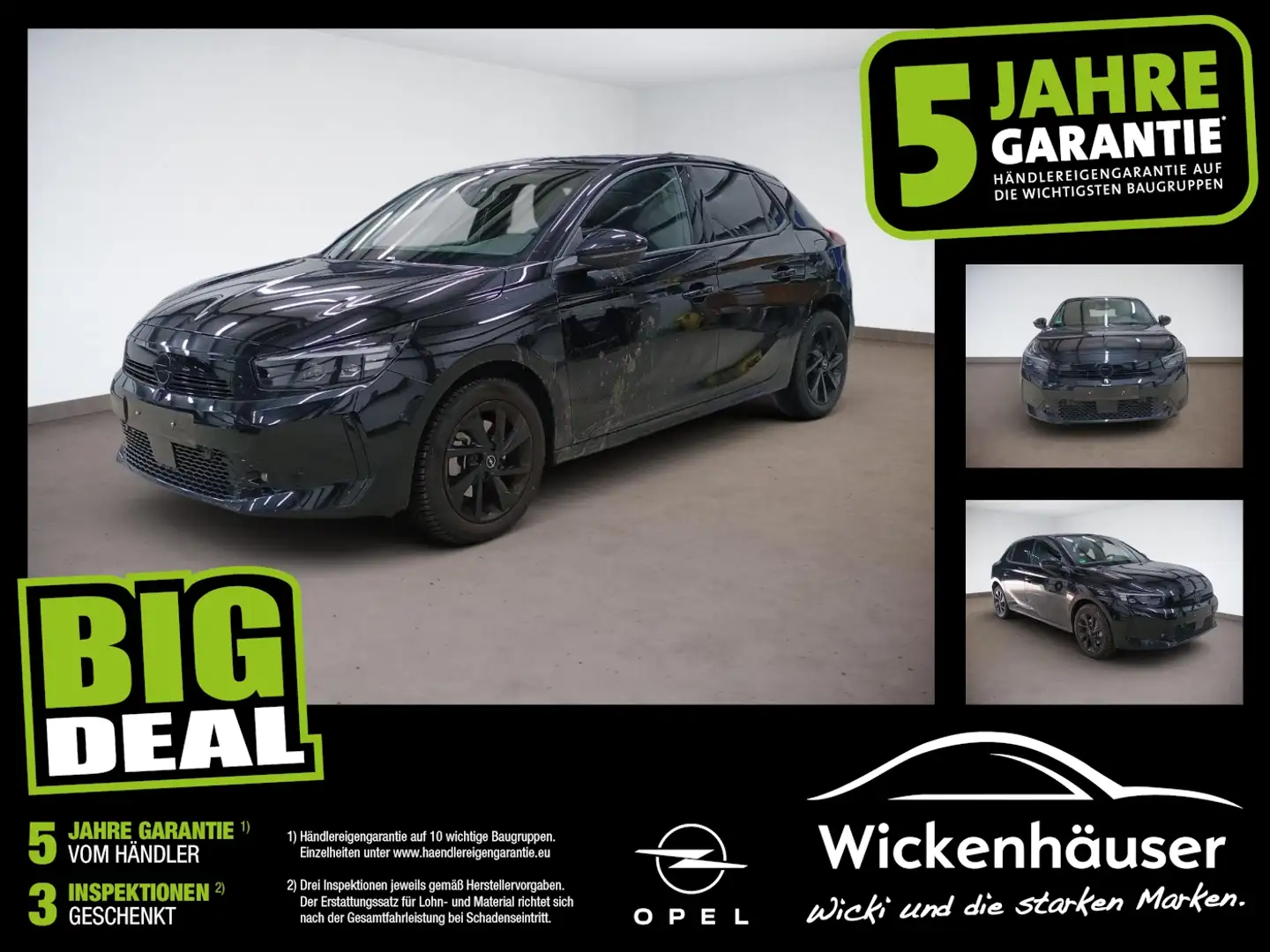 Opel Corsa F 1.2 Turbo GS LED+Navi+SHZ+Fernlichtass. Noir - 1