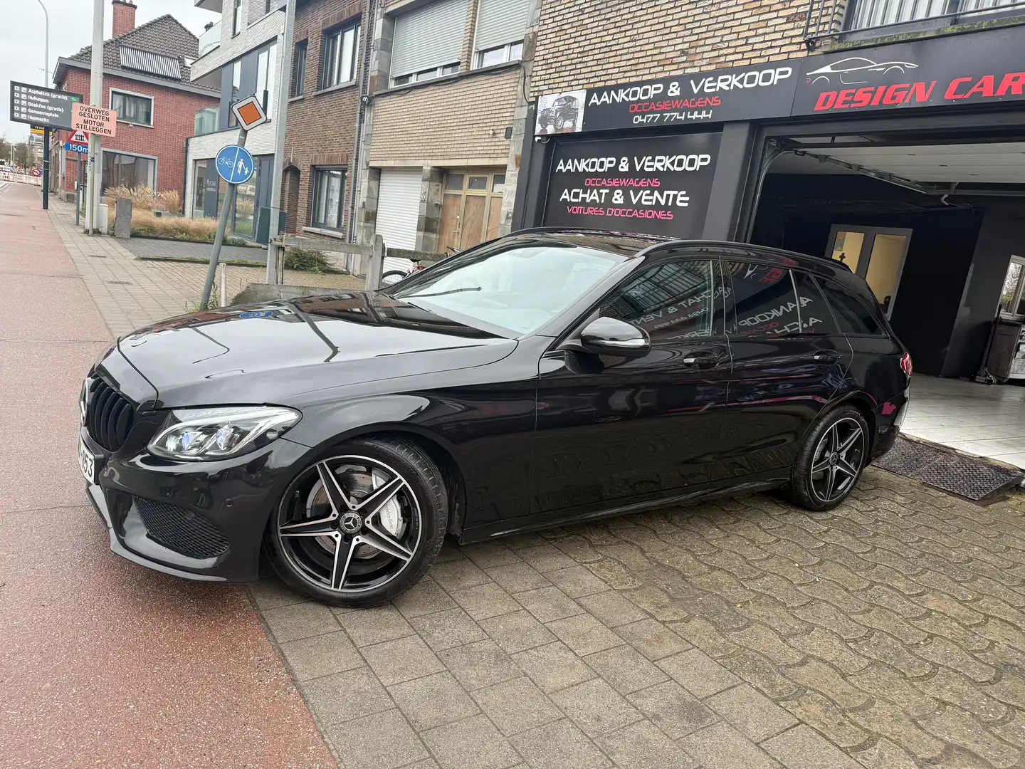 Mercedes-Benz C 200 C 200 d (2200cc Mercedes)Pack AMG Xenon Cuir Cruie Zwart - 1