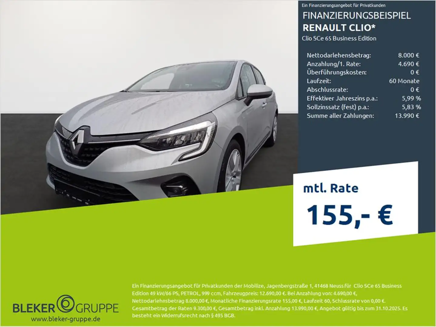 Renault Clio SCe 65 Business Edition Gris - 1