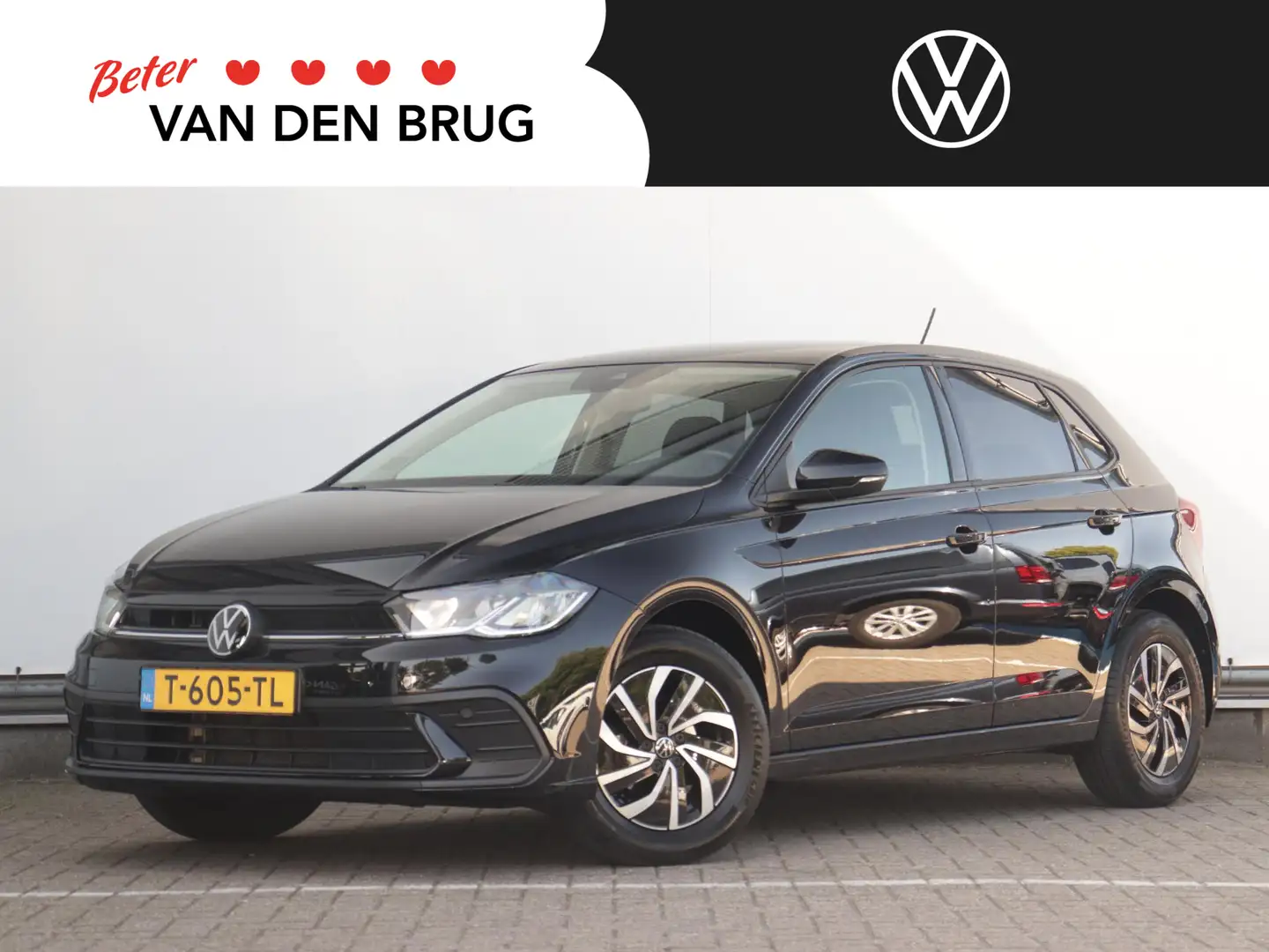 Volkswagen Polo 1.0 TSI Life | Adaptive Cruise Control | CarPlay | Zwart - 1