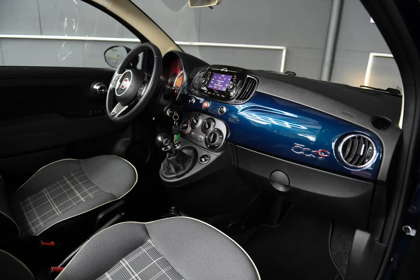 Fiat 500C 1.2 Lounge|Airco|PDC|LM velgen Bleu - 2