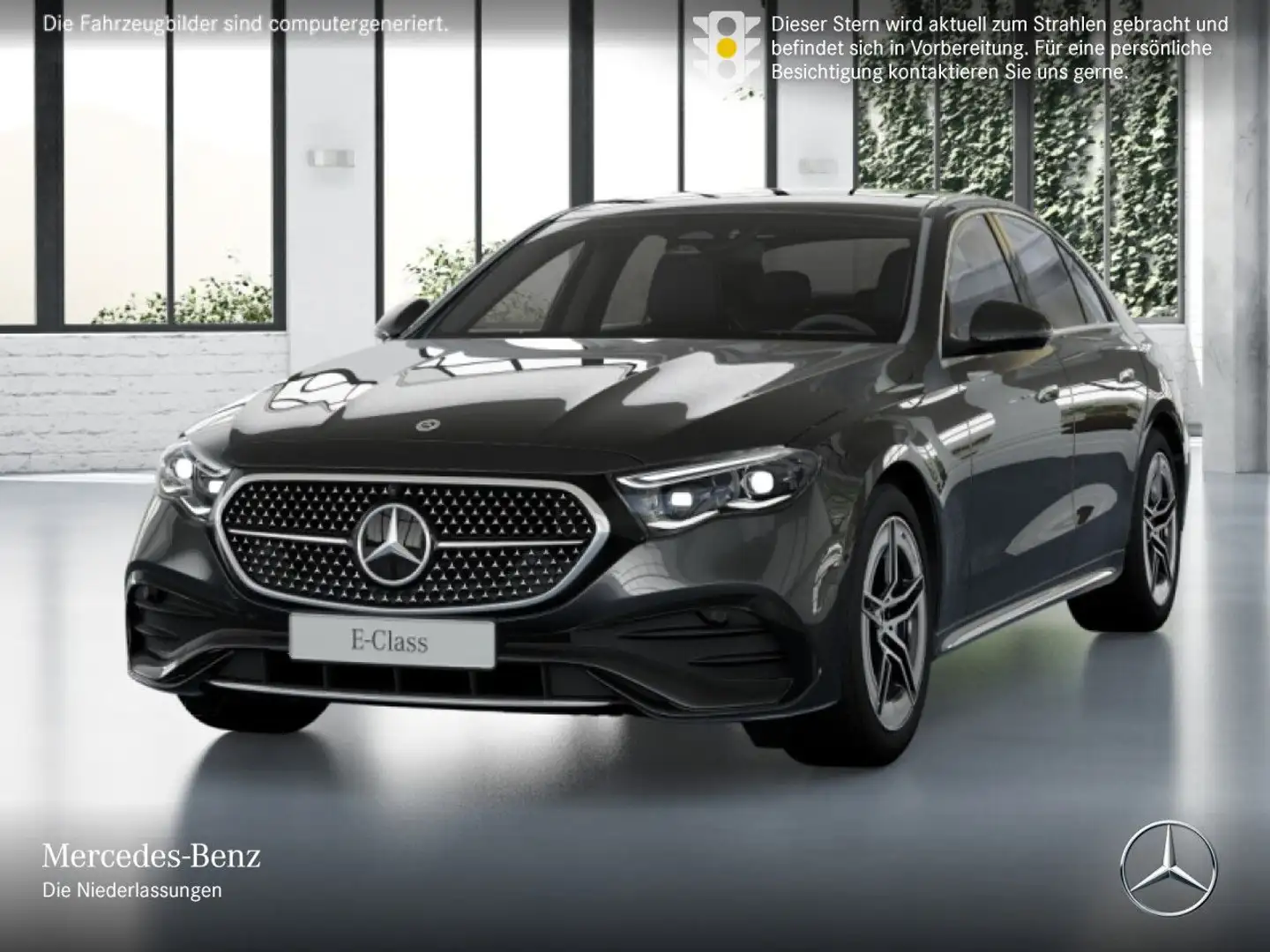 Mercedes-Benz E 300 e Hybrid AMG 360° Pano Burmester Distr+ PTS Grau - 2