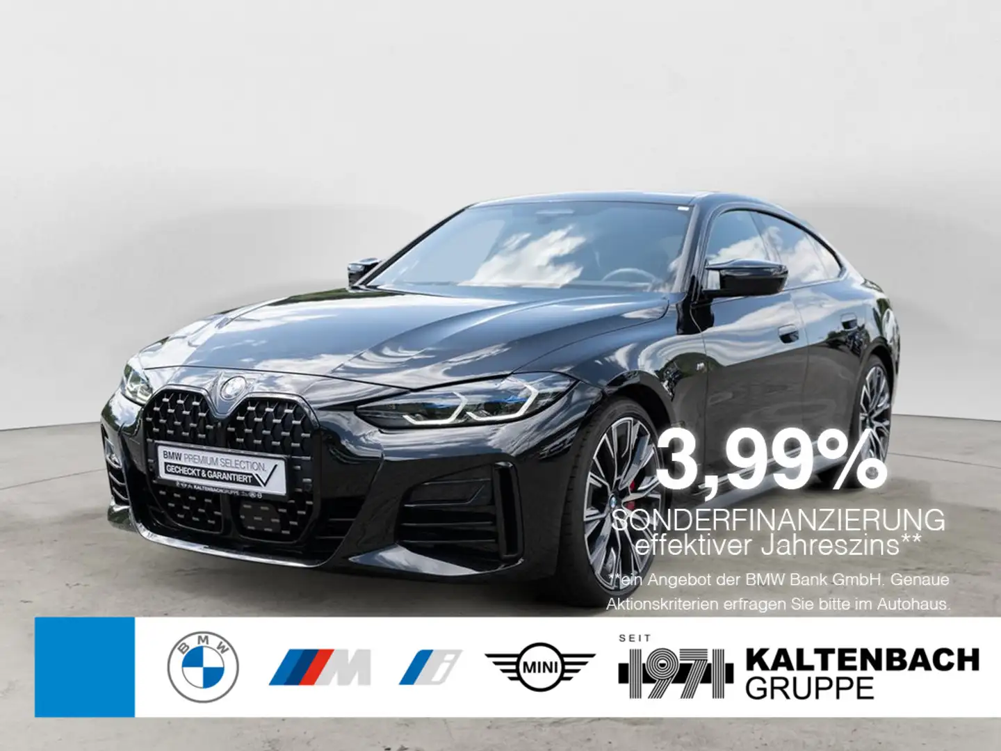 BMW 440 Gran Coupe 360° LASER LED NAVI HGSD H/K Schwarz - 1