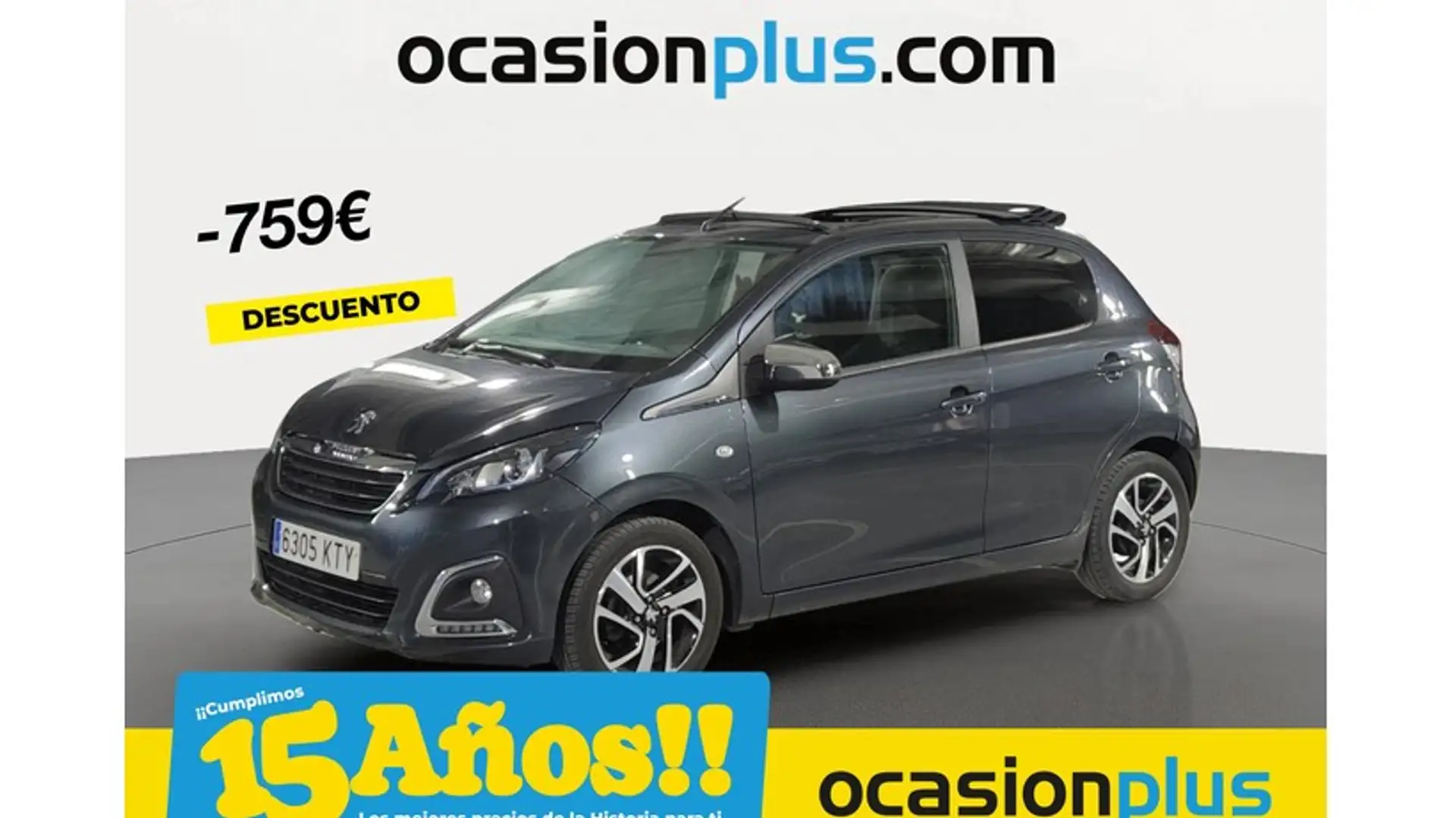 Peugeot 108 Top! 1.0 VTi S&S Allure 72 Gris - 1