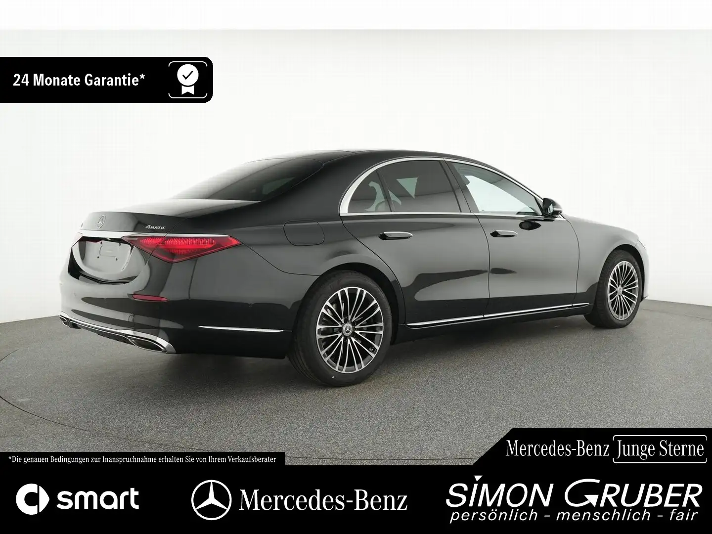 Mercedes-Benz S 450 4M Pano Leder Burm Ambi MBeam Distronic Schwarz - 2