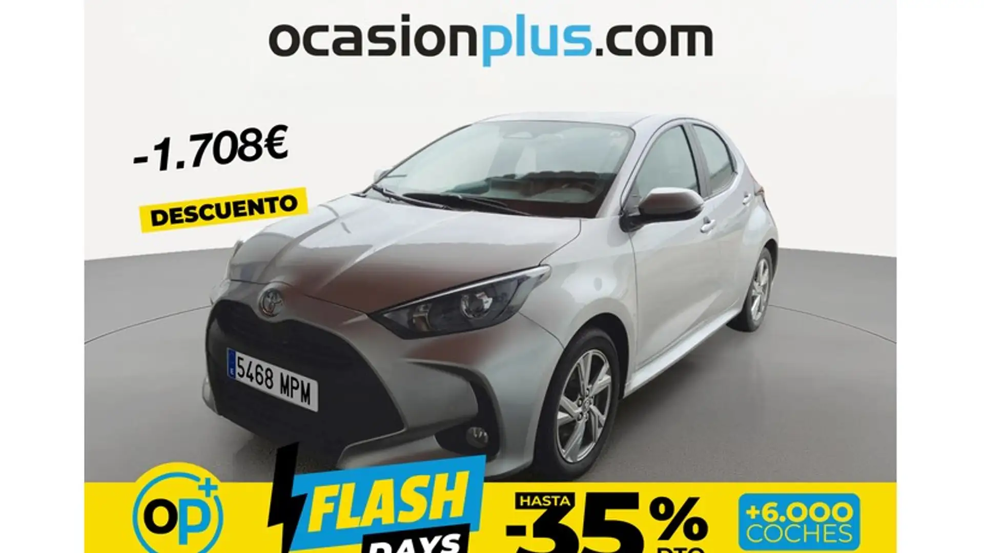 Toyota Yaris 120H 1.5 Active Plus Gris - 1