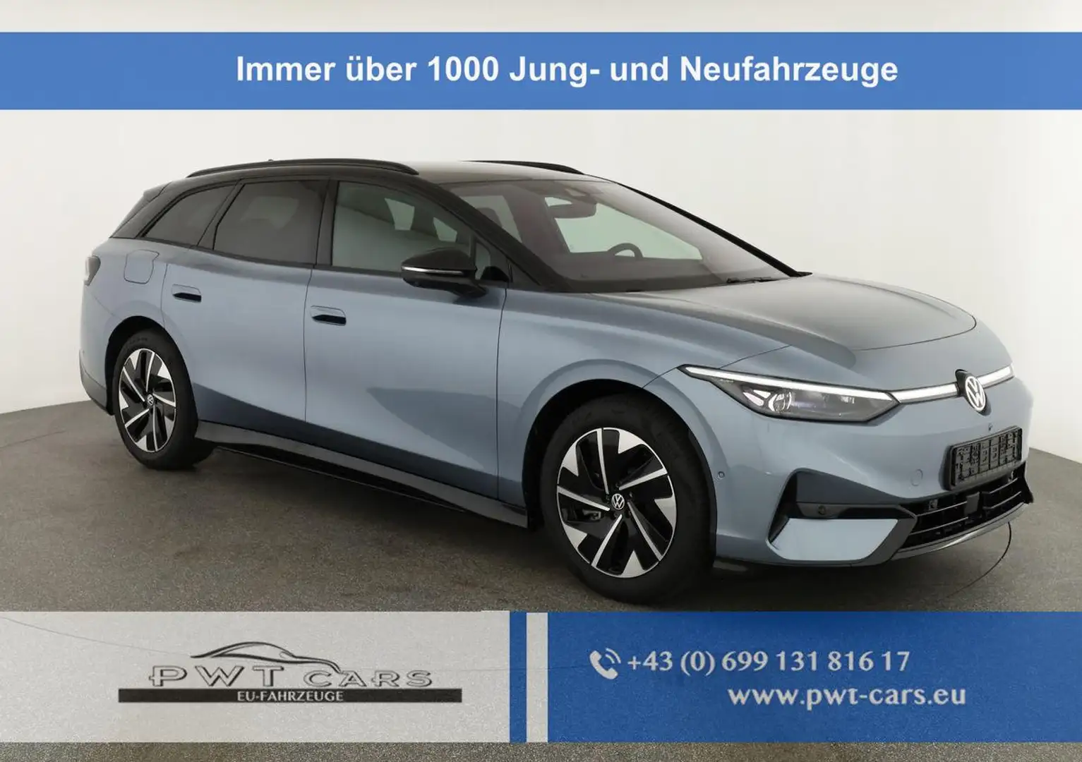 Volkswagen ID.7 Tourer Pro 210 kW Black, AHK, HuD, IQ.Light, IQ... Blau - 1