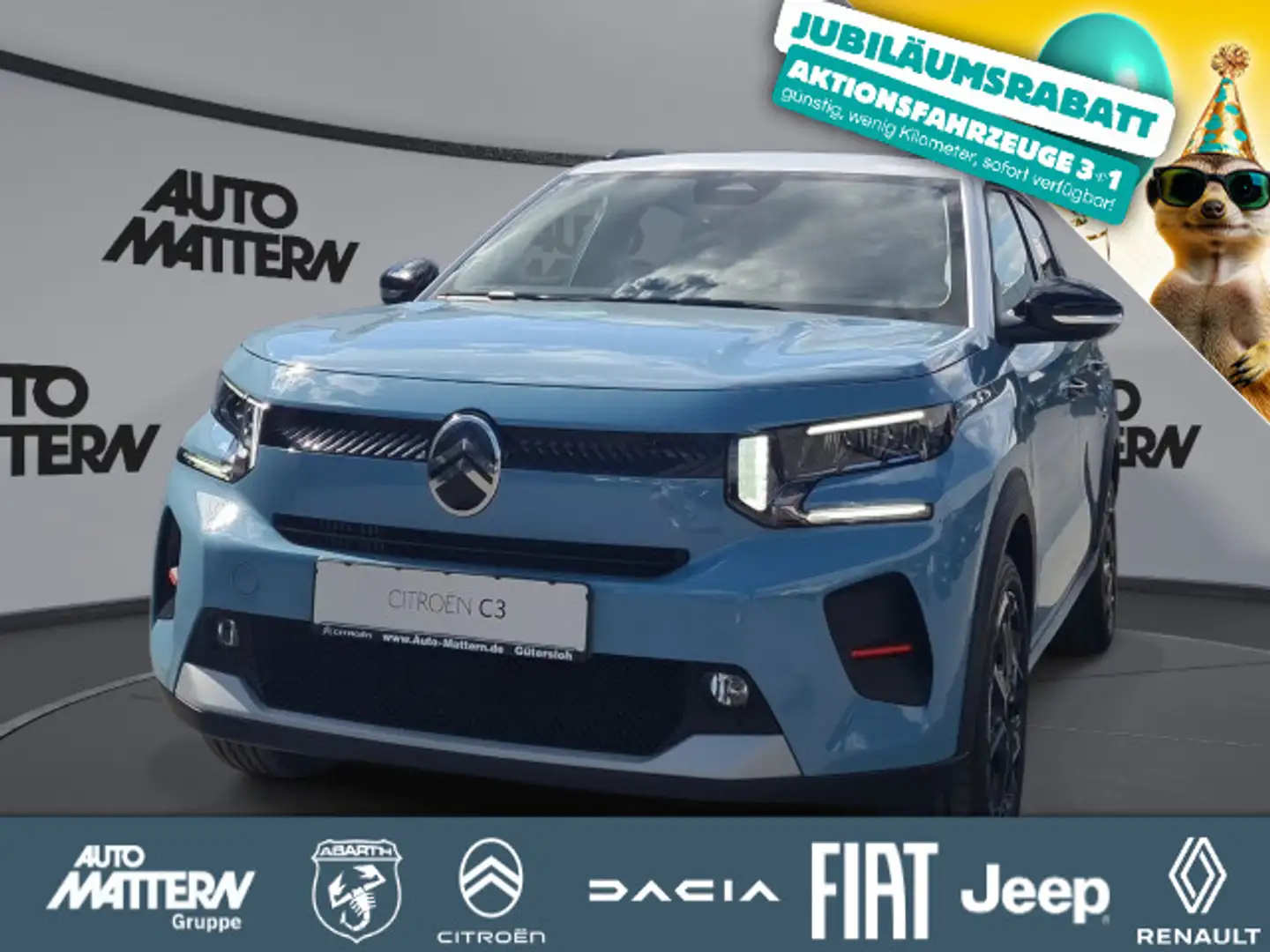 Citroen C3 AUSTELLUNGSFAHRZEUG! Klimaaut.|AC|NAVI|CarPla Bleu - 1