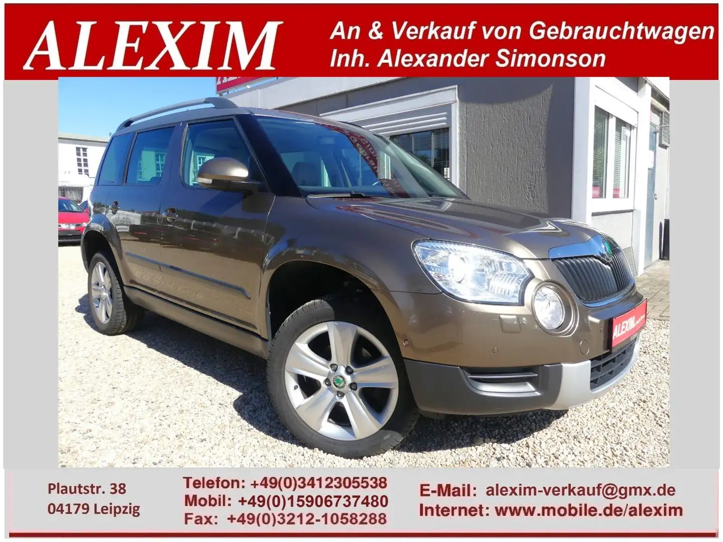 Skoda Yeti Plus Edit/Bi-Xenon/Alcant/AHK/Temp/Panorama Braun - 1