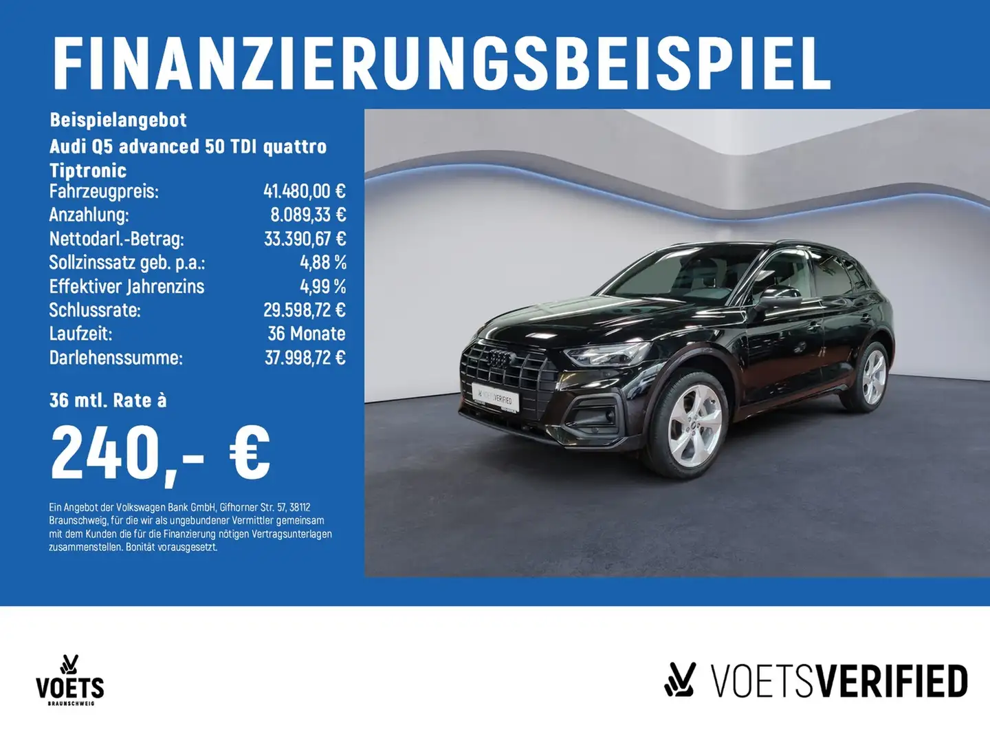 Audi Q5 advanced 50 TDI quattro Tiptronic LED+PDC+SHZ Schwarz - 2