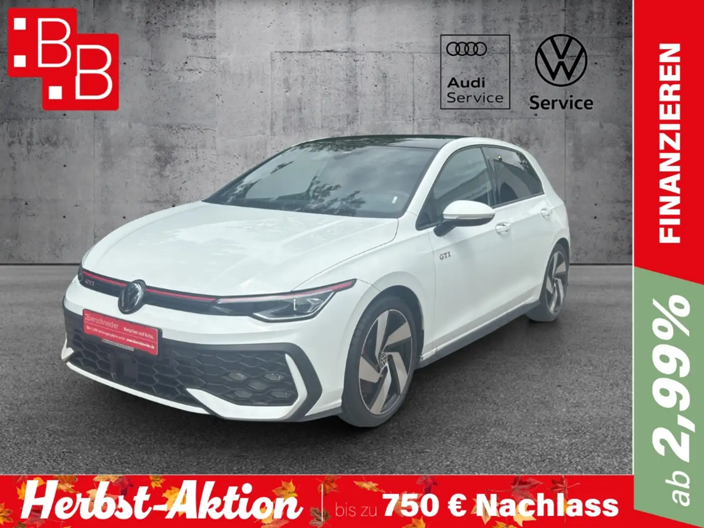 Volkswagen Golf GTI 8 2.0 TSI DSG Facelift IQ-LIGHT DIGITAL PRO PANO K Weiß - 1