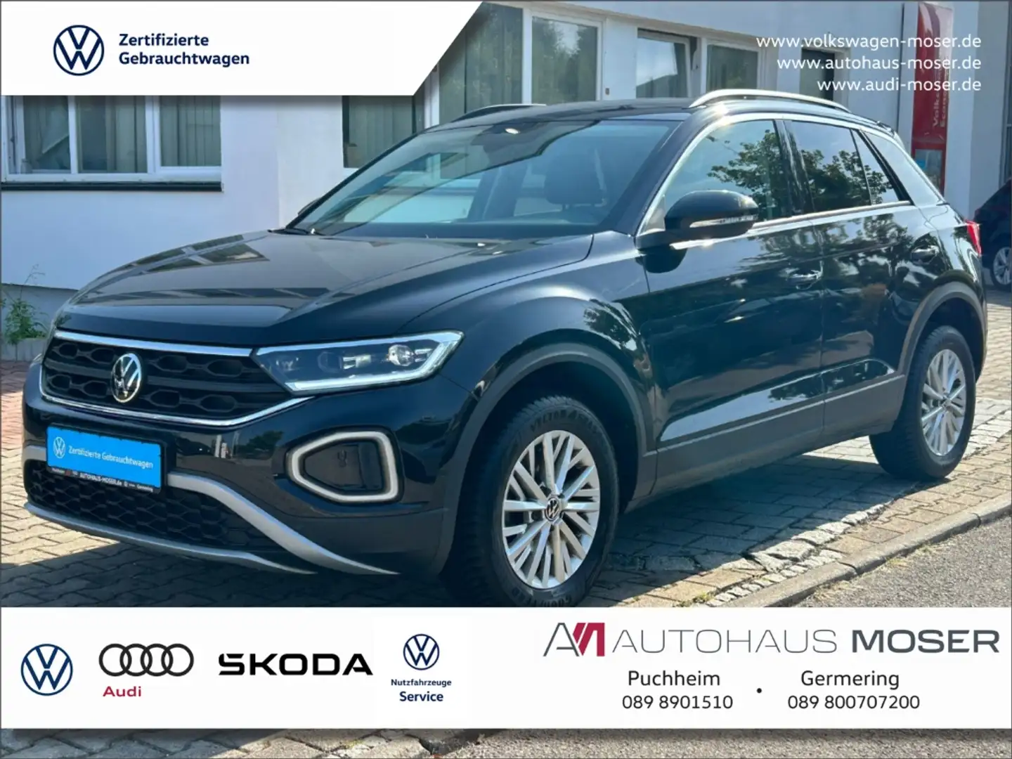 Volkswagen T-Roc 1.0 TSI Life - Navi*LED*App Climatronic!!! Schwarz - 1