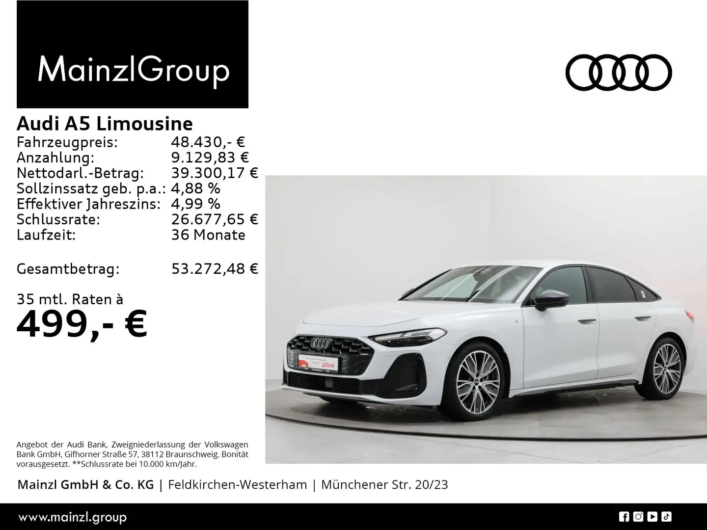 Audi A5 TDI S line Tech plus Matrix 360° Weiß - 1