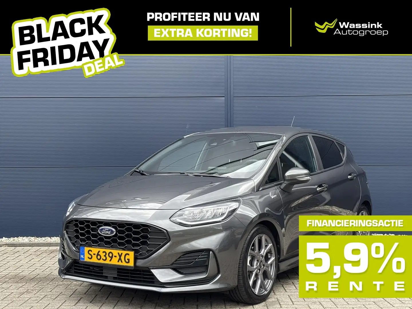 Ford Fiesta 1.0 Hybrid 125pk ST-Line | BLACK FRIDAY DEAL | Cru Gris - 1