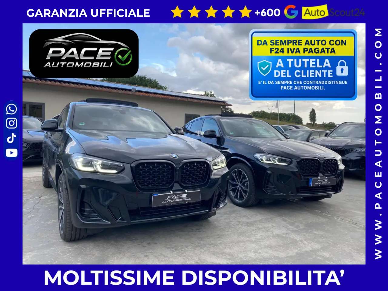 BMW X4 D MSPORT M-SPORT IVA ESPOSTA BLACK PACK TETTO 20"