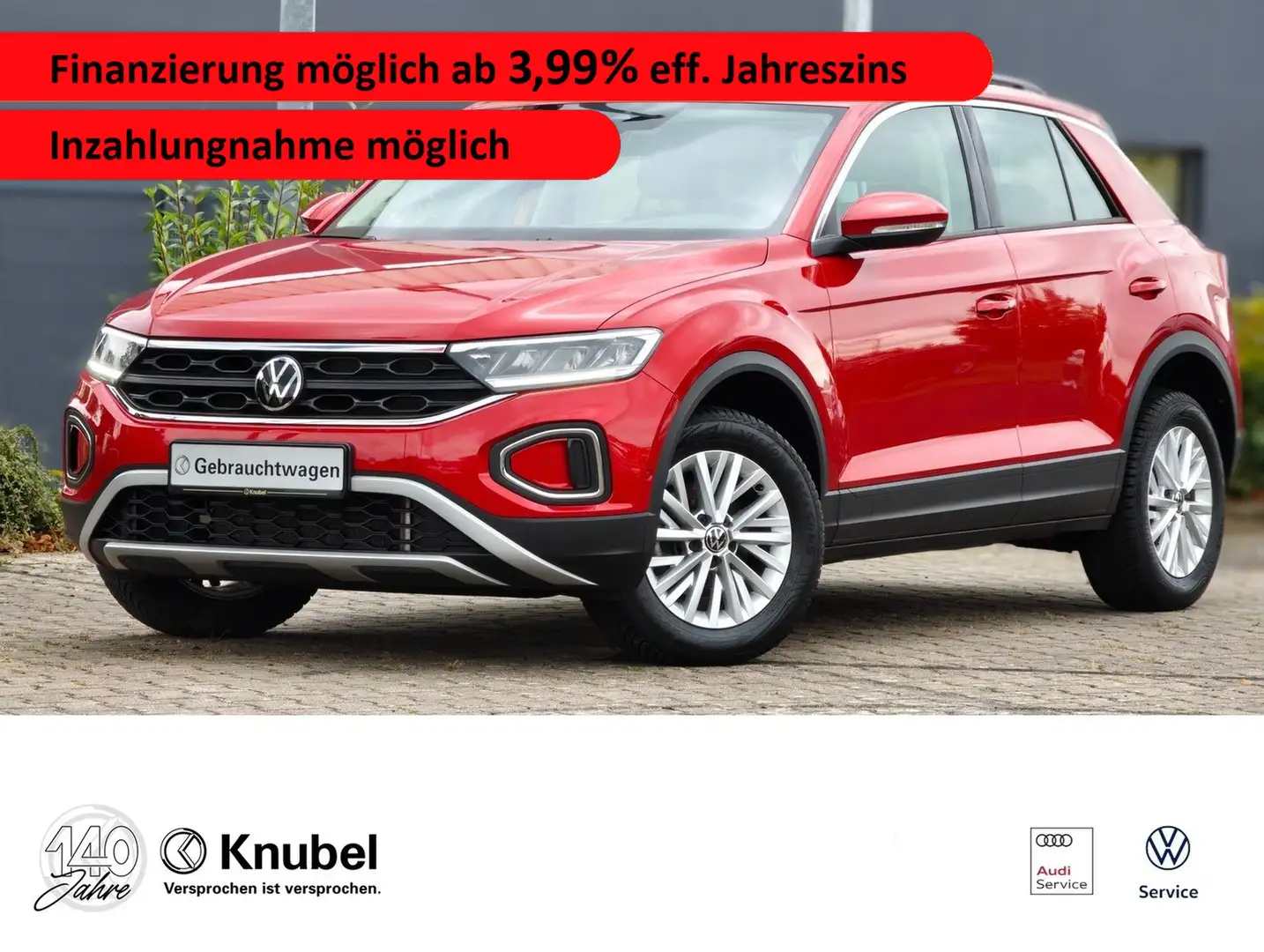 Volkswagen T-Roc Life 1.0 TSI LED*Nav*SHZ*AppCon* Rot - 1