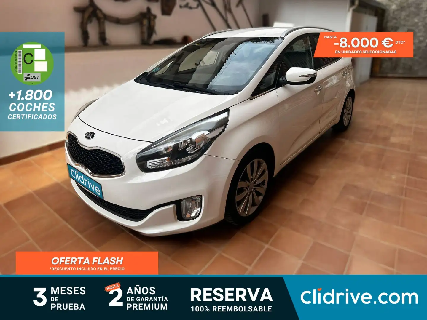 Kia Carens 1.7 CRDi VGT 85kW UEFA Euro2016 Eco-Dyn Blanco - 1