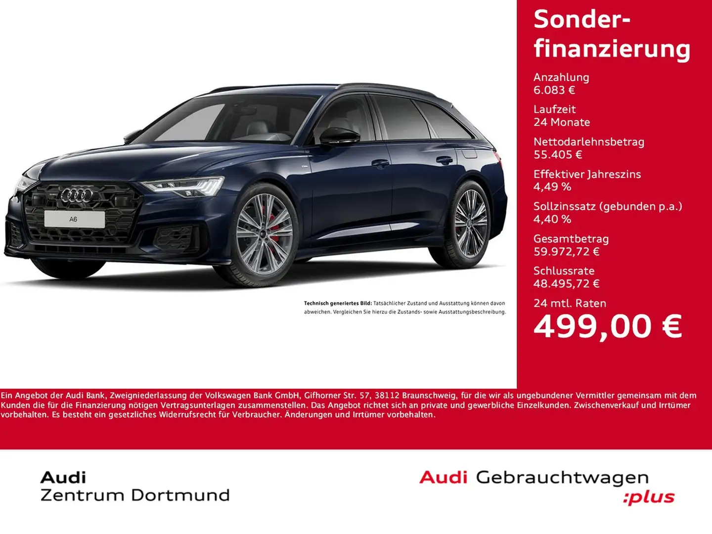 Audi A6 Avant 55 quattro HYBRID S LINE AHK CAM LM20 Blau - 1