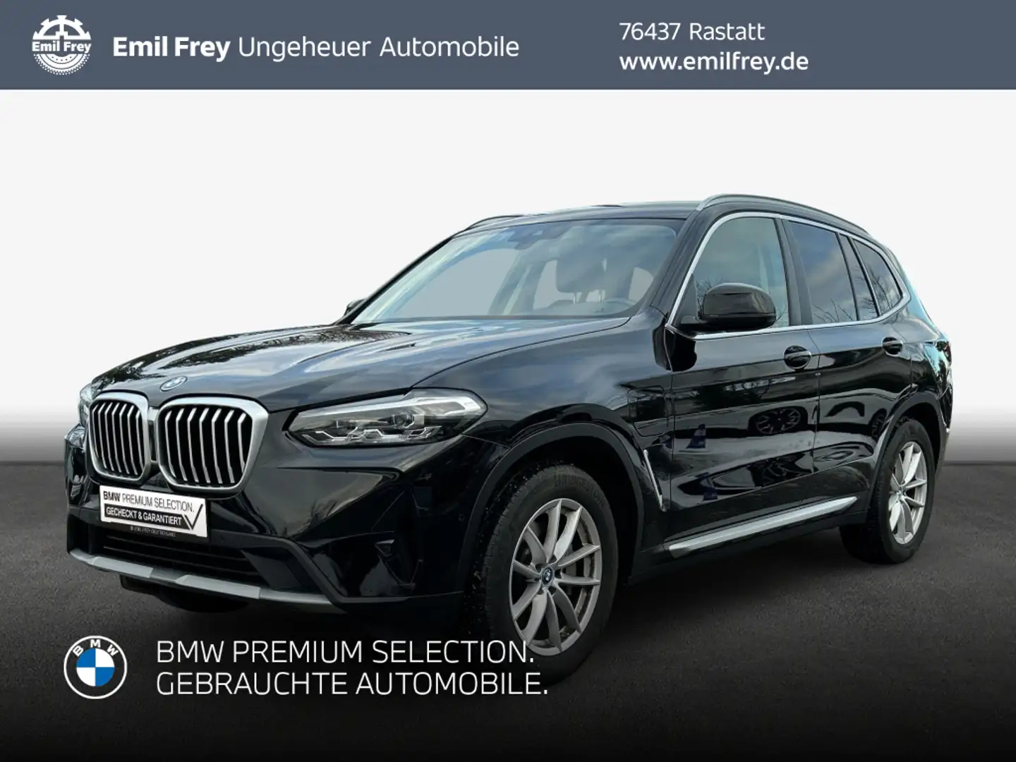 BMW X3 xDrive30e Aut., AHK, SHZ, LED Schwarz - 1