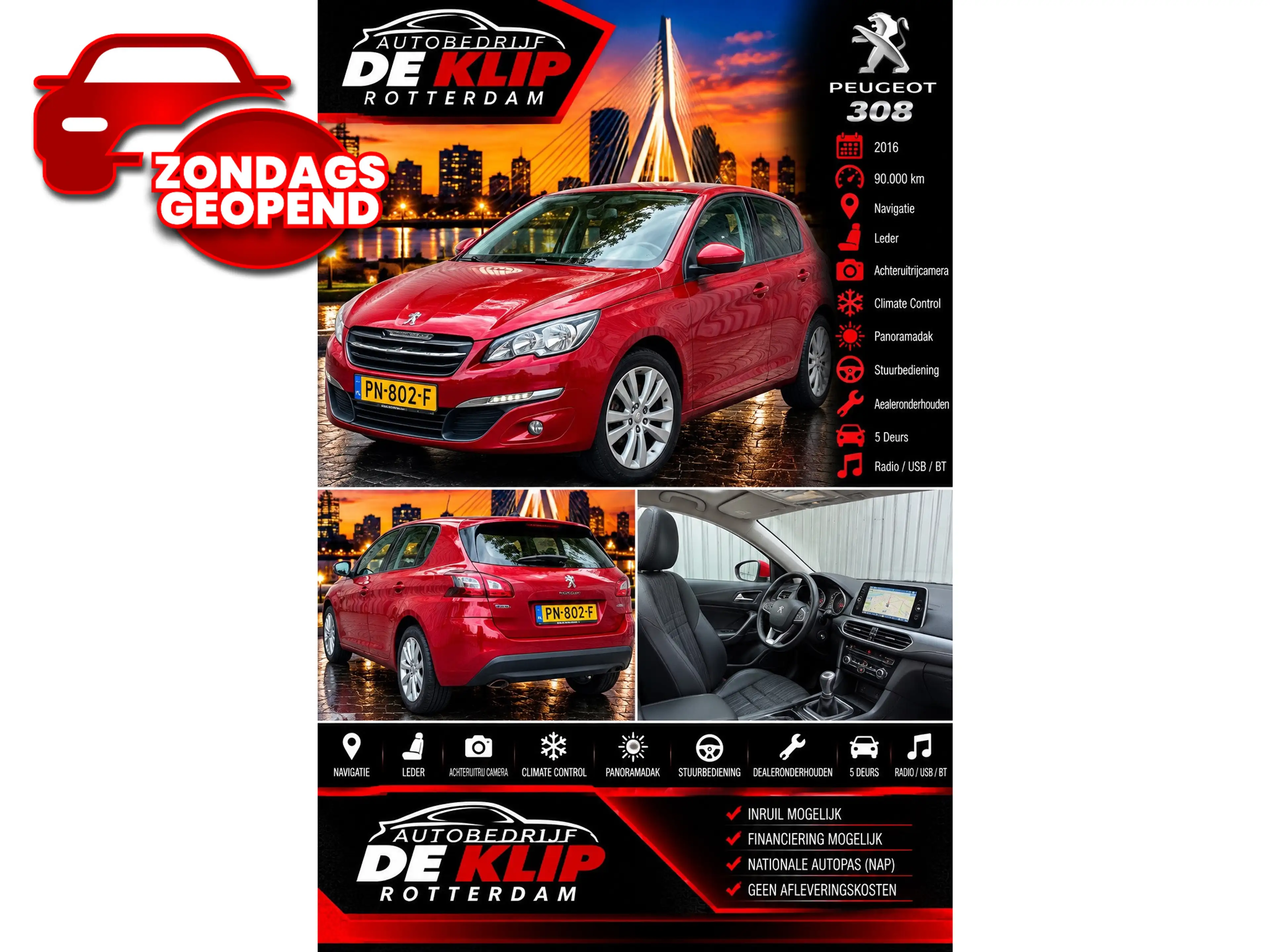 Peugeot 308 1.2 PureTech Blue Lease Executive|90000KM|Pano|Nav