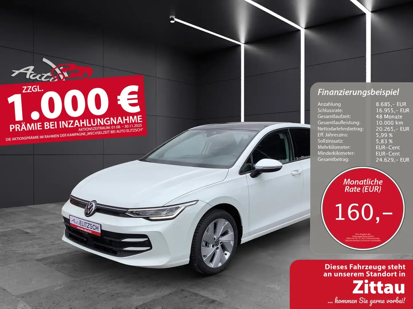 Volkswagen Golf TSI Pano AHK ACC Weiß - 1