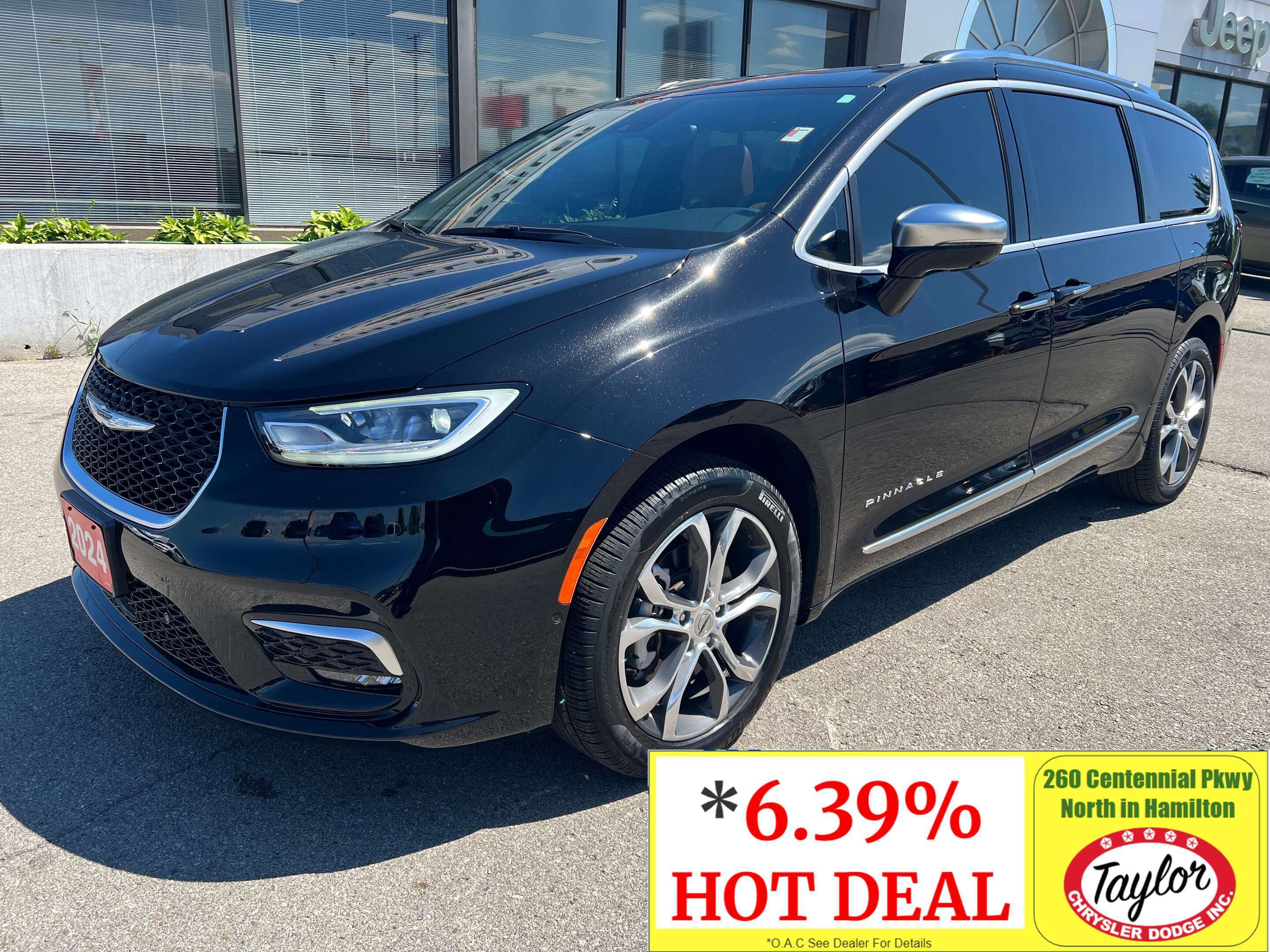 Black 2024 Chrysler Pacifica Minivan All-Wheel Drive 9-Speed Automatic