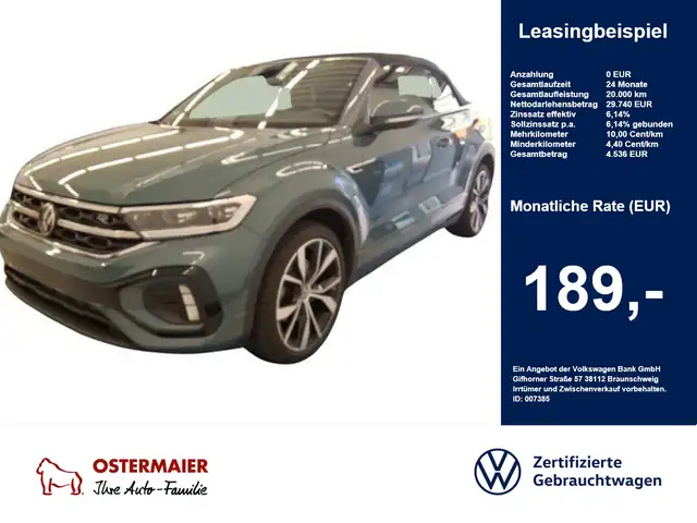 Volkswagen T-Roc Cabriolet R LINE 1.5TSI 150PS ACC.5J G.STHZG.KAMER