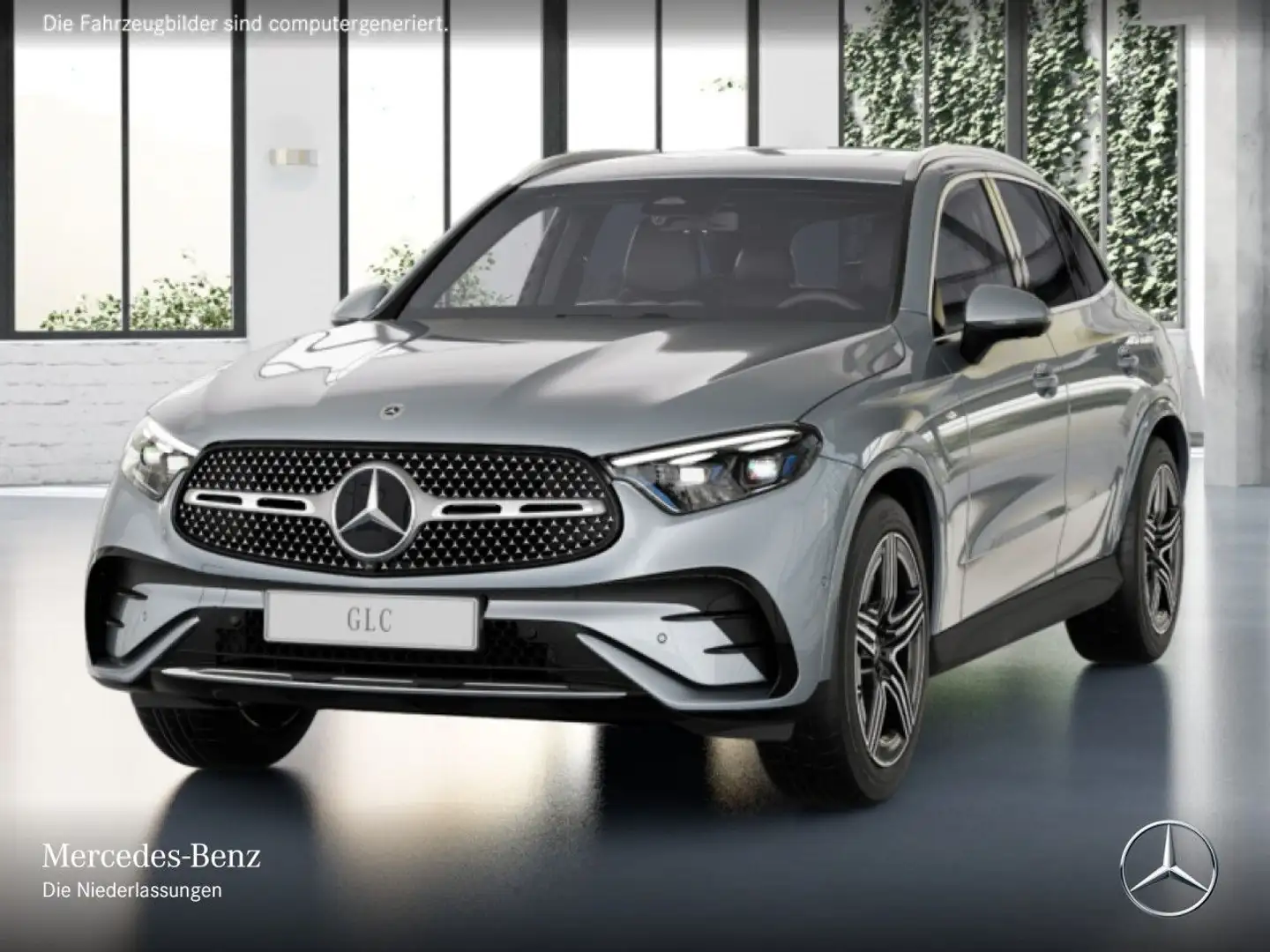 Mercedes-Benz GLC 300 e 4M AMG+360+AHK+TOTW+KEYLESS+9G Silber - 2