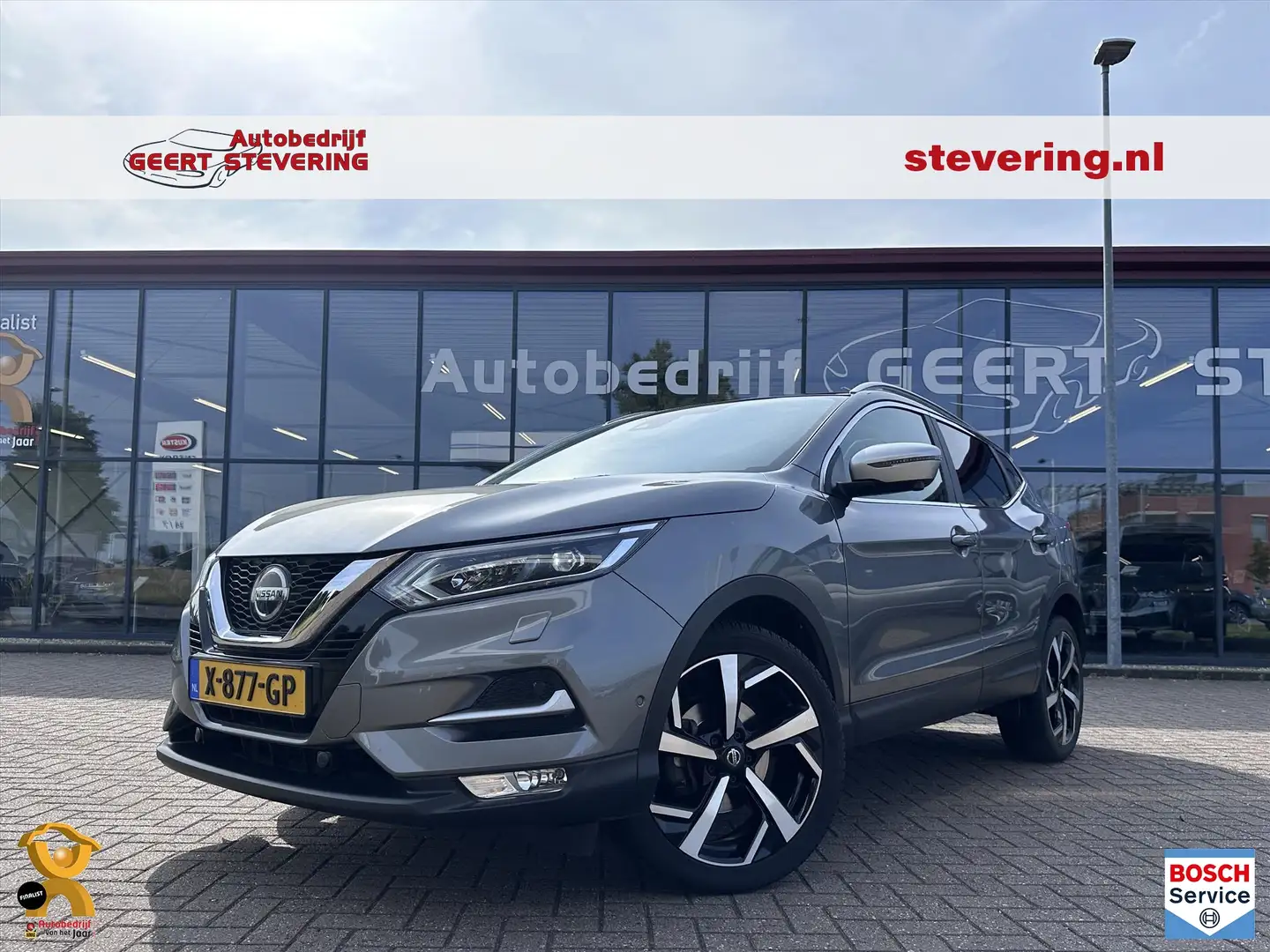 Nissan Qashqai 1.3 DIG-T 160pk DCT Tekna / Navi / Leder Gris - 1