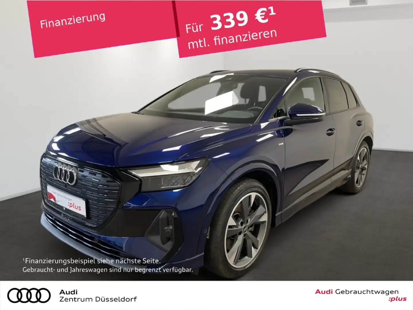 Audi Q4 e-tron 45 quattro s line AHK KAMERA MMI SONOS Blau - 1