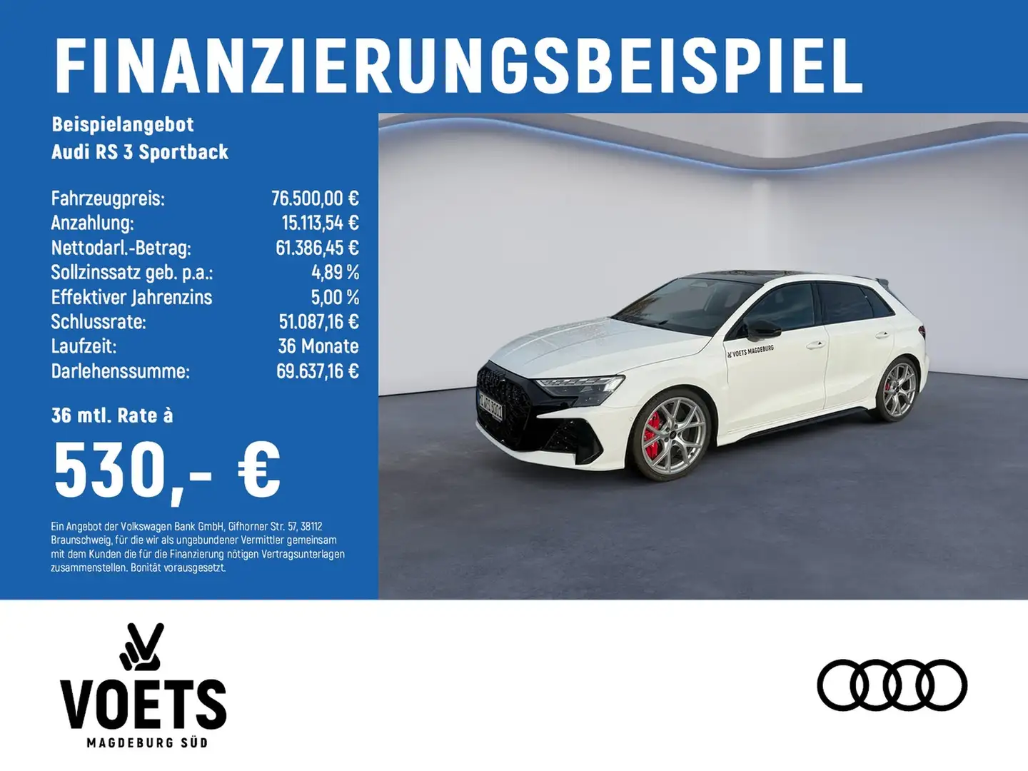 Audi RS3 RS 3 Sportback MATRIX, KERAMIK, PANO, 290KM/H Blanc - 2