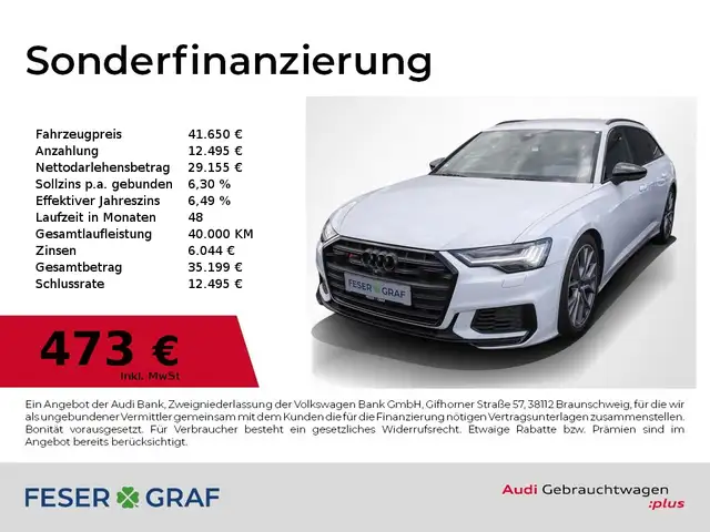 2023 Audi S6 in White for sale
