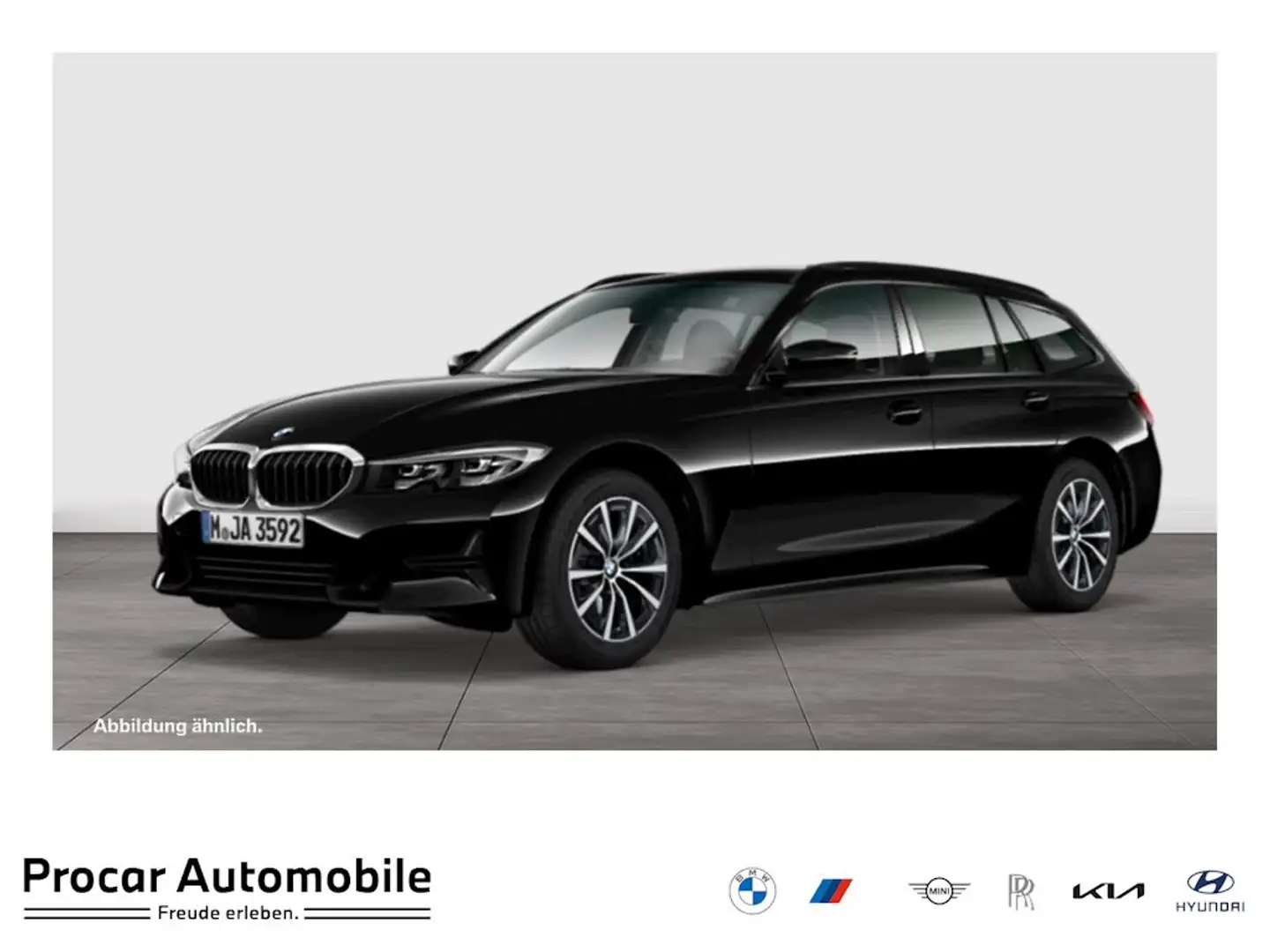 BMW 320 d Touring Sport Line Aut. AHK RFK NAVI LED PDC V+H Schwarz - 1