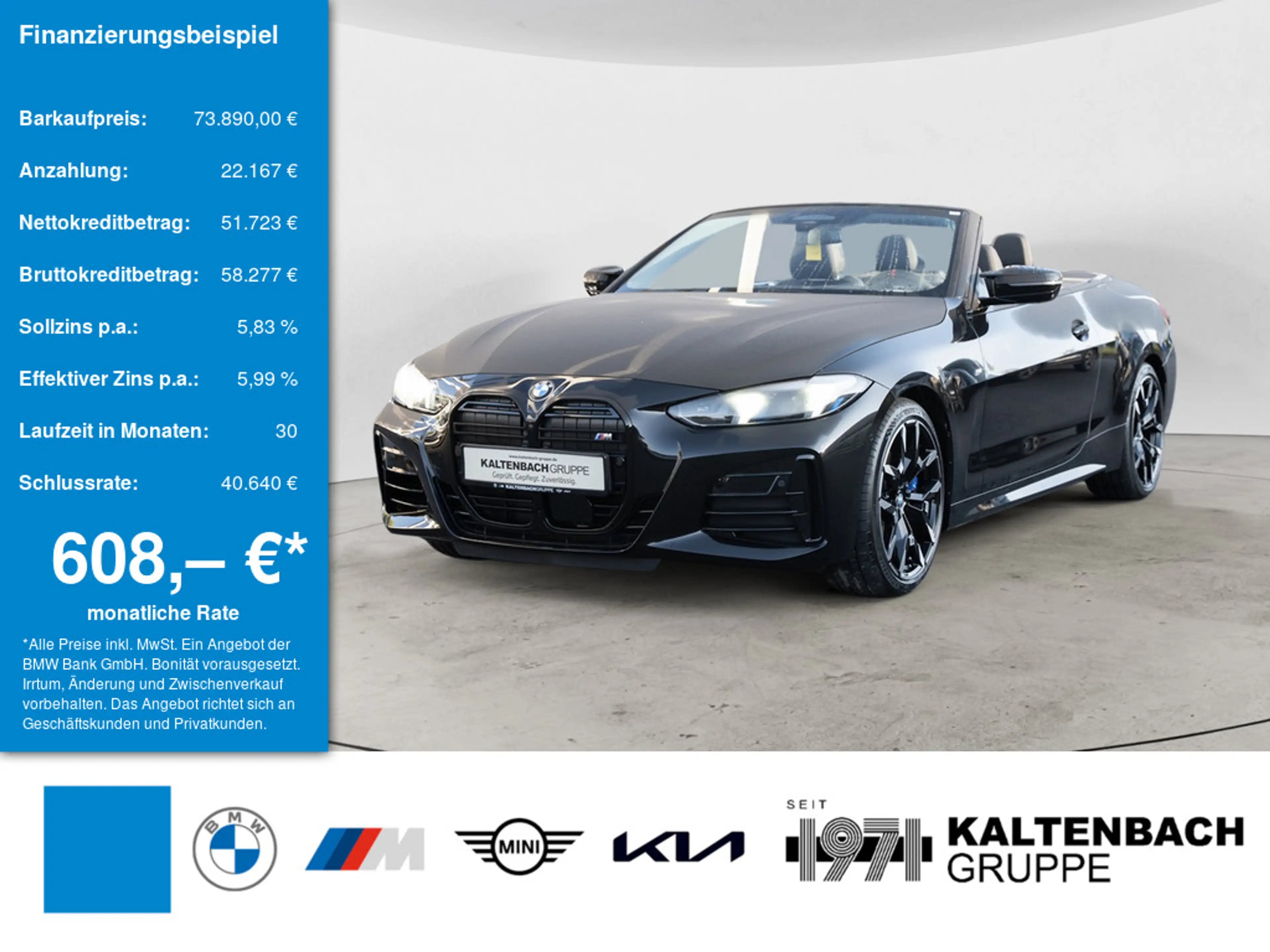 BMW 440 Mi Cabrio xDrive FACEL. AHK HUD 360° LED