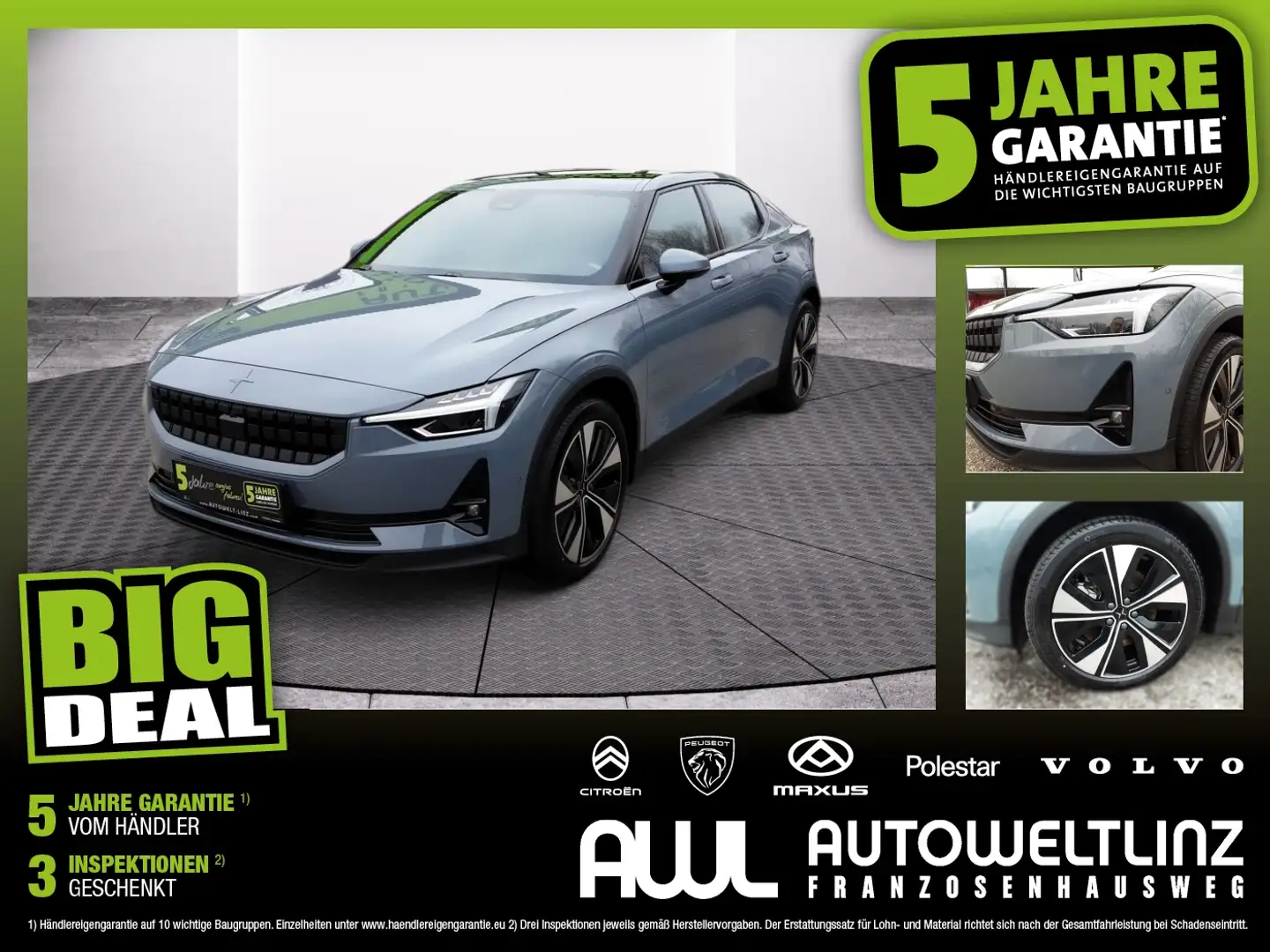 Polestar 2 Long Range Dual 78 kWh ''Aktionspreis!'' Gris - 1