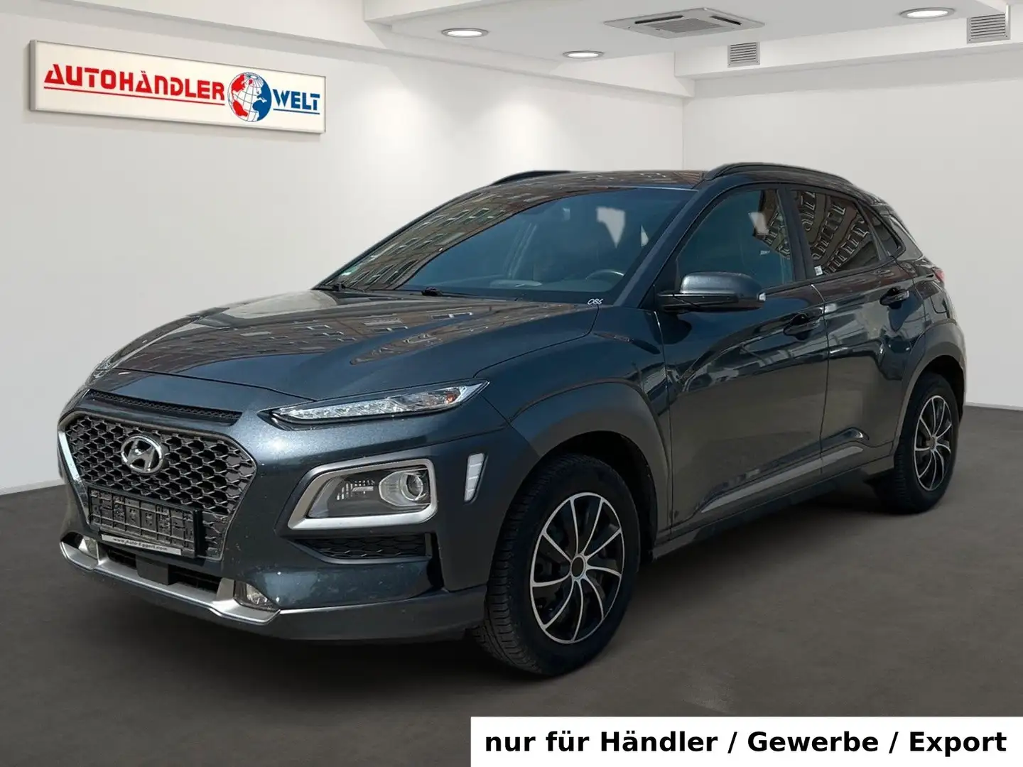 Hyundai KONA 1.0 T-GDI 1.Hand AAC LED Navi SHZ T-Leder P Grau - 1