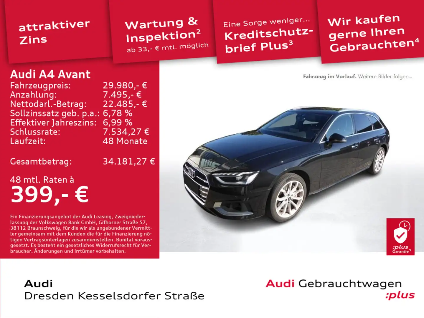 Audi A4 Advanced 40 TDI 150(204) kW(PS) S troni Schwarz - 1