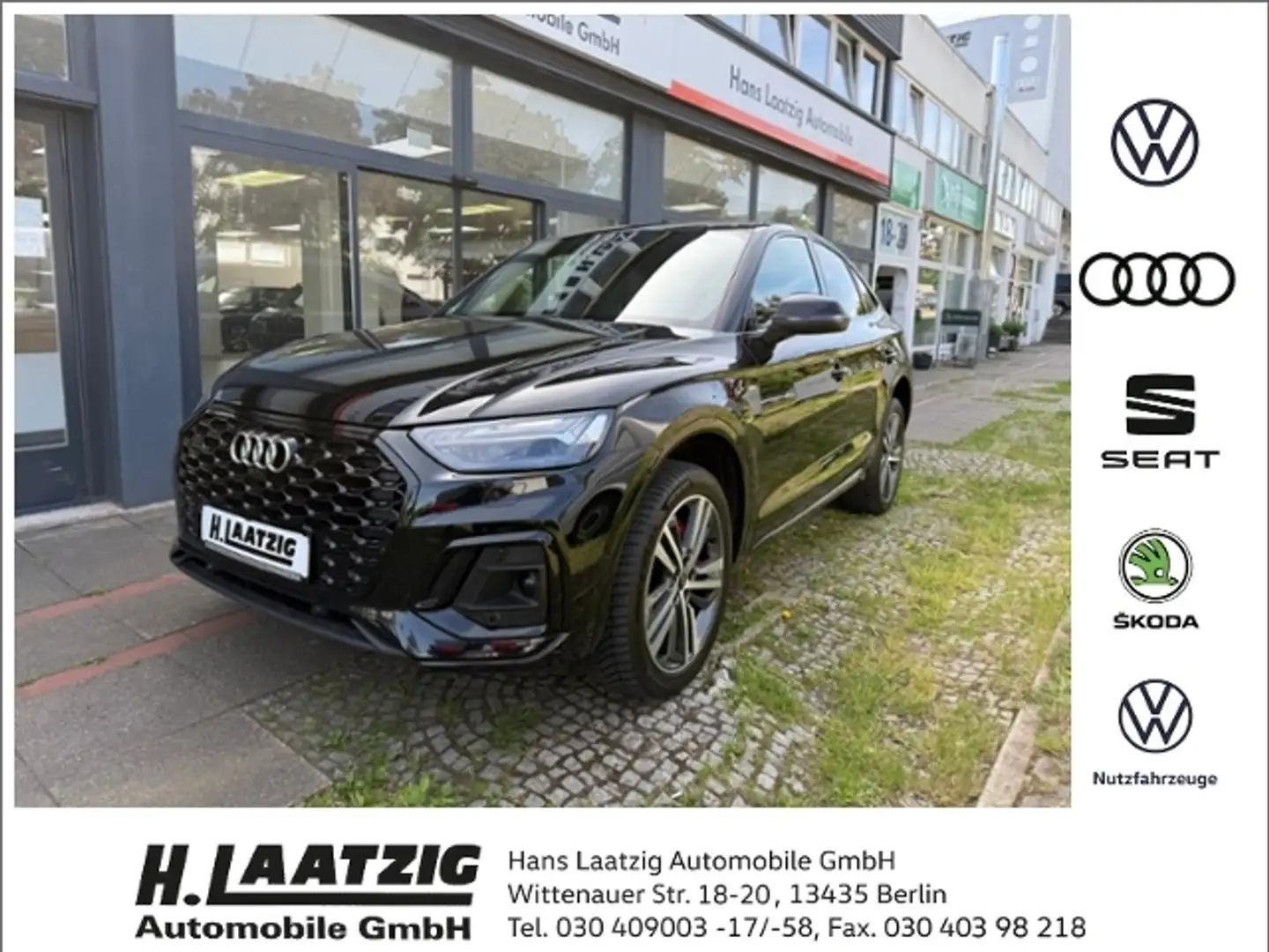 Audi Q5 Sportback S line 40 TDI quattro S tronic Pano B&O Noir - 1