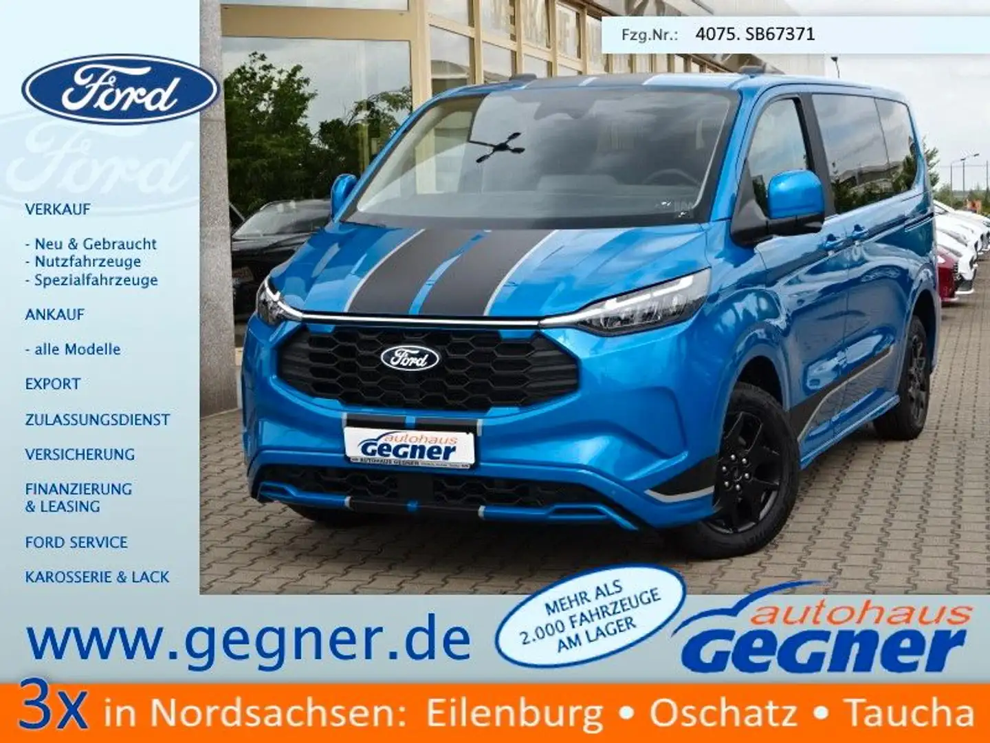 Ford Tourneo Custom 340L1 Sport PHEV Exklusiv 360Kam Azul - 1