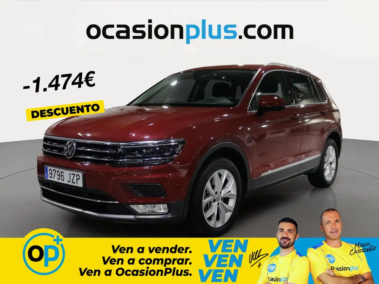 Volkswagen Tiguan 2.0 TSI Sport 4Motion DSG 132kW Rojo - 1