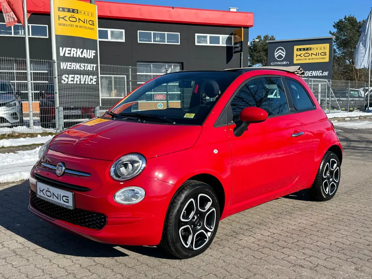Fiat 500C Cabrio 1.0 CLUB KLIMA*TEMPOMAT*CARPLAY*PDC Rood - 1