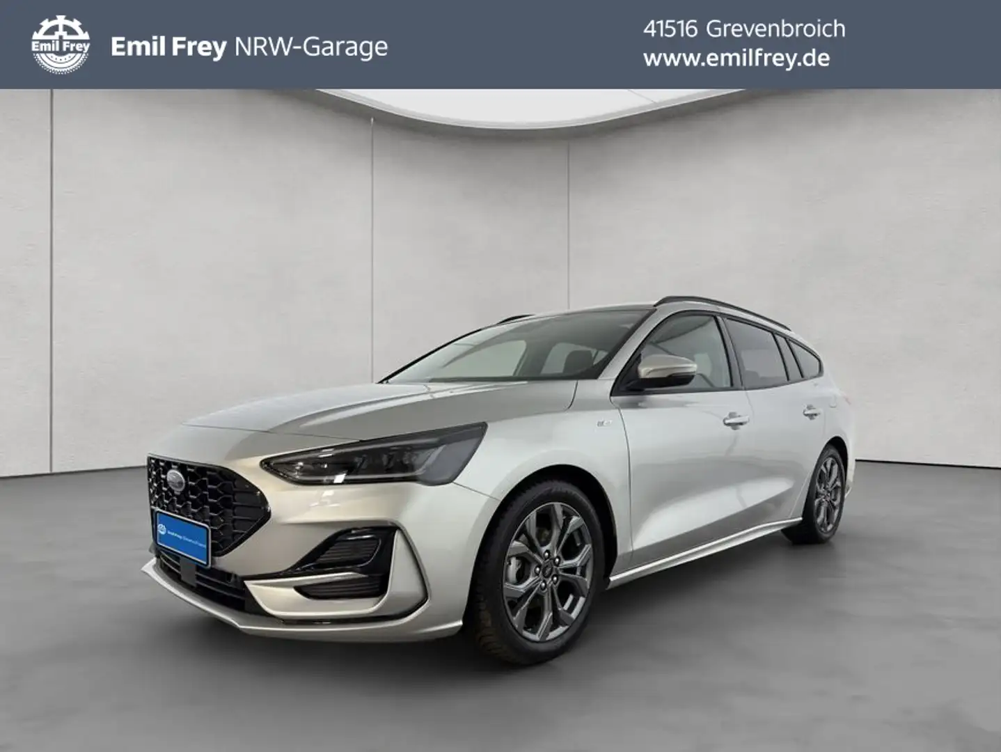 Ford Focus Turnier EcoBoost Hybrid Aut. ST-LINE AHK+PAN Silber - 1