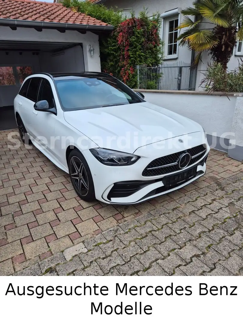 Mercedes-Benz C 300 e T AMG NIGHT PANO DISTRO 360K Niveaureg Weiß - 1