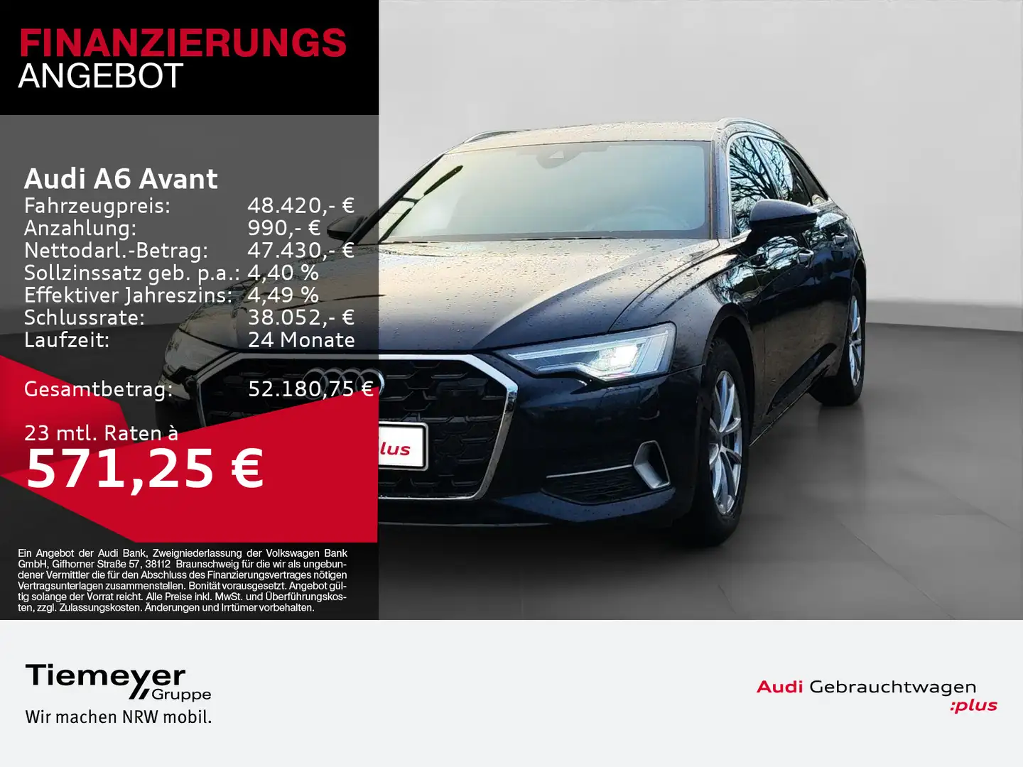 Audi A6 40 TDI Q ADVANCED LM19 LEDER AHK HuD MA Blau - 1
