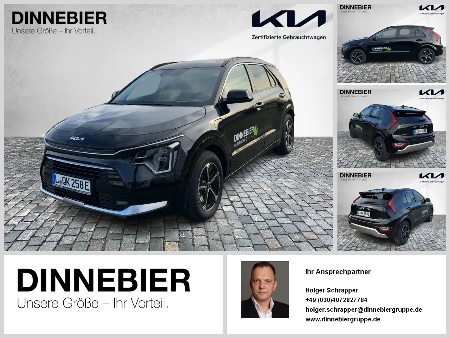 Kia Niro Spirit 1.6 PHEV Glasdach+LED+Kamera+Navi Noir - 1