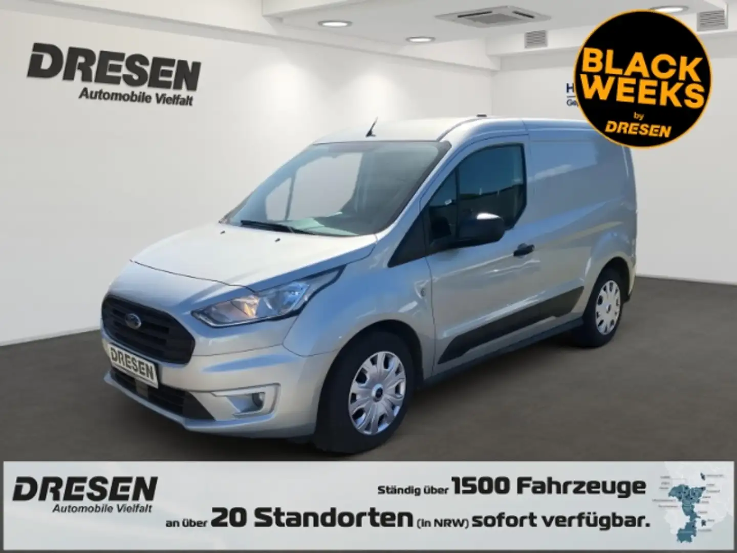 Ford Transit Connect Kasten 200 L1 Trend 1.5 EcoBlue Klima DAB Notbrems srebrna - 1