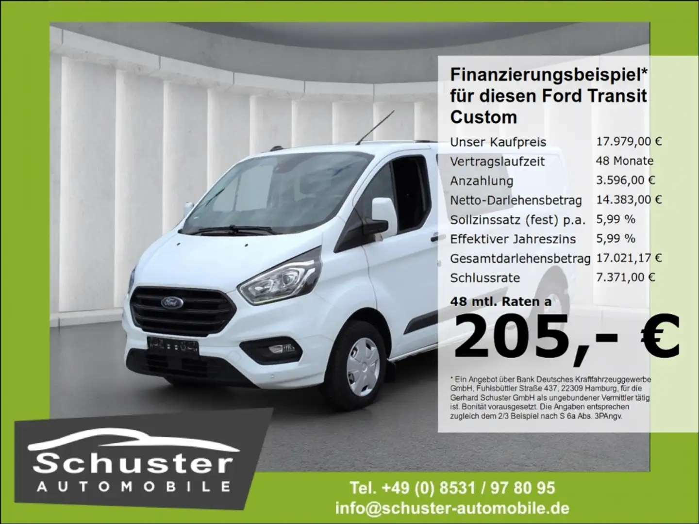 Ford Transit Custom Mixto 6-Sitze 2.0D*Navi R-Kam SHZ Weiß - 1