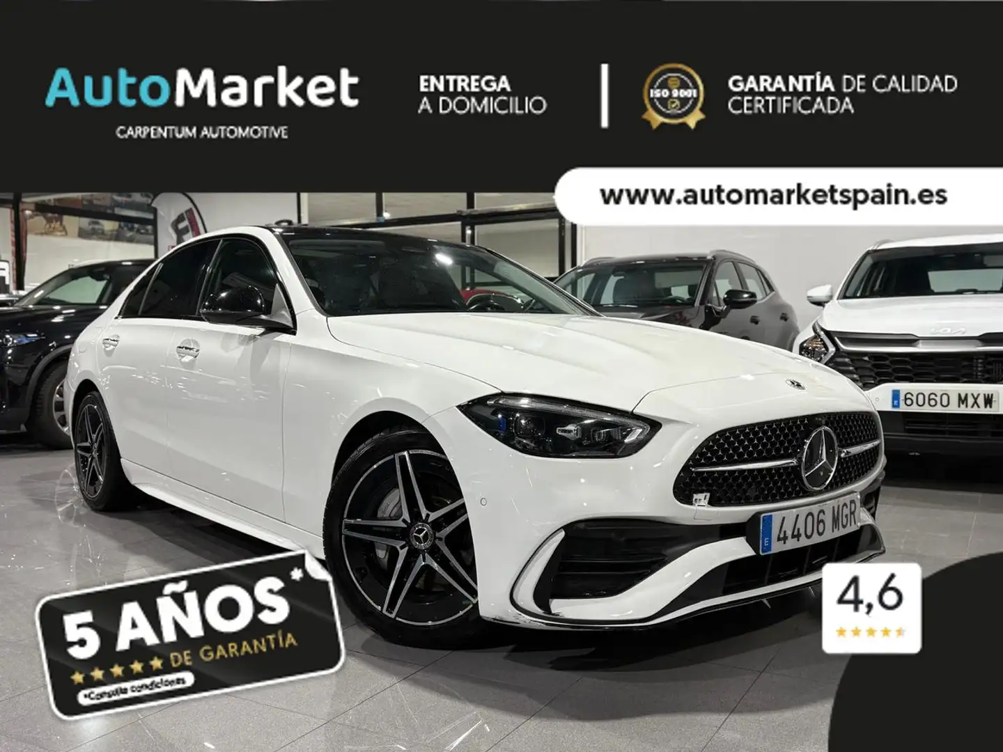 Mercedes-Benz C 200 D AMG Line Premium Plus Blanc - 1